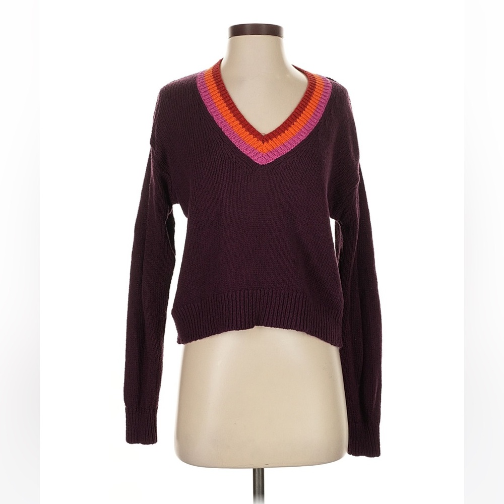 Marine Layer Colorful Knit V-Neck Top XS